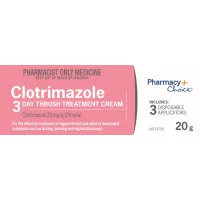 Pharmacy Choice Clotrimazole Thrush Cream 3 Day Treatment 20g S3
