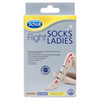Scholl Flight Socks Ladies 8 10 Natural