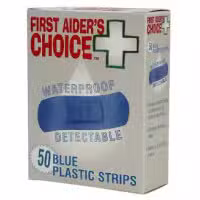 First Aiders Choice Blue Detectable Plastic Strips 50