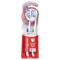 Colgate 360 Degrees Optic White Platinum Toothbrush Medium 2 Pack