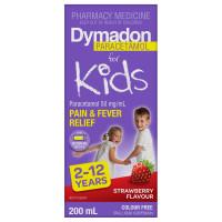 Dymadon for Kids 2 - 12 Years Colour Free Strawberry 200ml