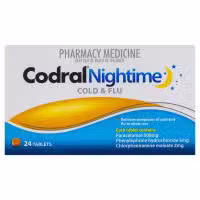 Codral PE Nightime Cold and Flu 24 Tablets