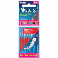 Piksters Size 4 Red 10 Pack