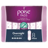 Poise Pads Overnight 8 Pack