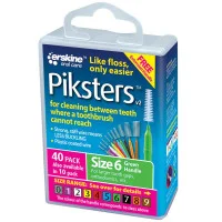 Piksters Size 6 Green 40 Pack