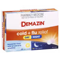Demazin Cold + Flu Relief Day and Night Tablets 48 Tablets