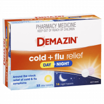 Demazin Cold + Flu Relief Day and Night Tablets 48 Tablets