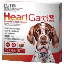 Heartgard Plus For Dogs 23-45kg Chewables 6 Pack