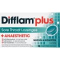 Difflam Plus Sore Throat Lozenges + Anaesthetic Menthol & Eucalyptus 16 Lozenges