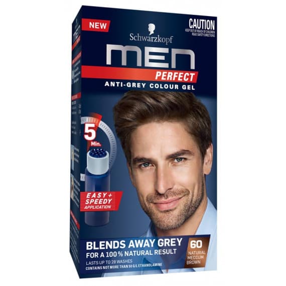 Buy Schwarzkopf Men Perfect AntiGrey Colour Gel 60 Natural Medium