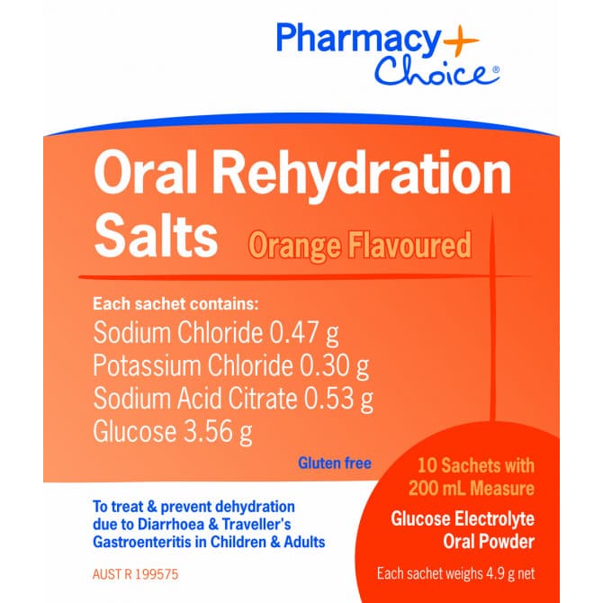 Buy Pharmacy Choice Oral Rehydration Salts 10 Sachets Online Chempro