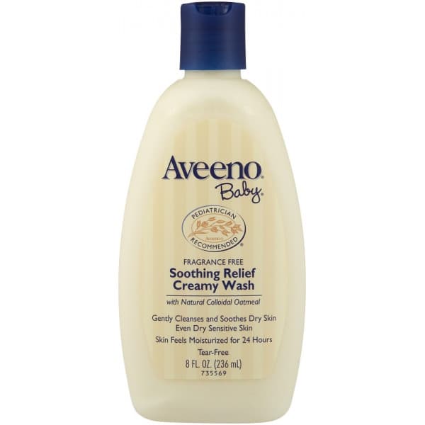 Buy Aveeno Baby Fragrance Free Soothing Relief Creamy Wash 140g Online