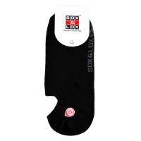 Sox & Lox Ladies Casual Thin Hidden Low Cut (3D Non-Slip Heel) Socks Black (Size 3 - 9)