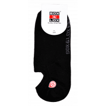Sox & Lox Ladies Casual Thin Hidden Low Cut (3D Non-Slip Heel) Socks Black (Size 3 - 9)