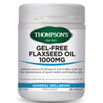 Thompsons Gel-Free Flaxseed Oil 1000mg 200 Capsules