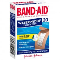 Band-Aid Tough Strips Waterproof Regular 20 Pack