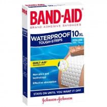 Band-Aid Tough Strips Waterproof Extra Large 10 Pack