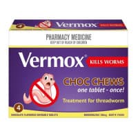 Vermox Choc Chews 4 Tablets