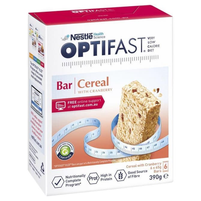 Buy Optifast VLCD Bar Cereal x 65g Online Chempro Chemists