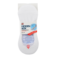 Sox And Lox Ladies Sports Cushioned Hidden Socks White Size 3 to 9