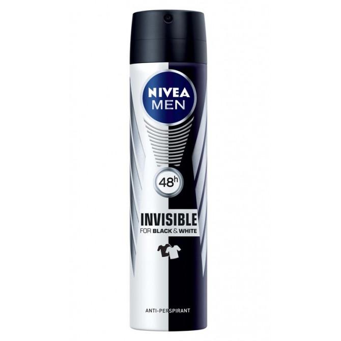 NIVEA Black&White Invisible Pure Antitranspirant Spray Damen – 48h Schutz Ohne Flecken