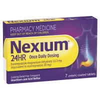 Nexium 24HR Once Daily Dosing 7 Enteric Coated Tablets