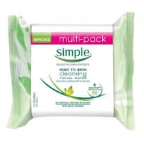 Simple Kind to Skin Cleansing Facial Wipes Value Pack 2 x 25 Wipes