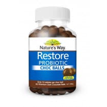 Natures Way Restore Probiotic ChocBalls 60 Chocolate Balls