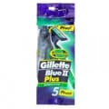 Gillette Blue II Plus Ultragrip Pivot Disposable Shaving Razor 5 Pack