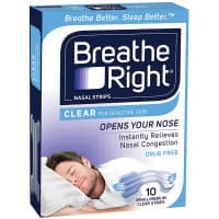 Breathe Right Clear Nasal Strips 10 Small/Reg 1 Pack