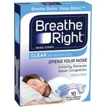 Breathe Right Clear Nasal Strips 10 Small \Reg 1 Pack