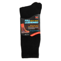 Sox and Lox Mens Heavy Duty Full Cushion Socks Black Size 7 to 11