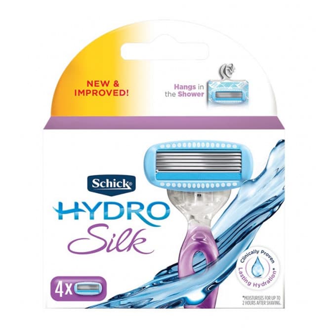 Buy Schick Hydro Silk Blade Refills 4 Cartridges Online Chempro Chemists