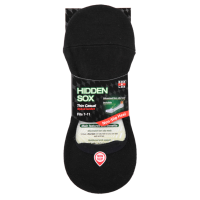 Sox & Lox Mens Non-Cushioned Hidden Socks Black (Size 7 - 11)