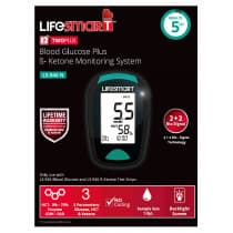 Lifesmart Two Plus Blood Glucose B-Ketone Monitor System LS-946N (Non-Bluetooth, Device Only) 
