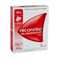 Nicorette Nicotine Patch 16hr Invisipatch Step 3 10mg 7 Patches