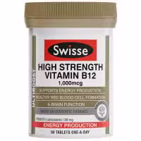Swisse Ultiboost High Strength Vitamin B12 1000mcg 60 Tablets