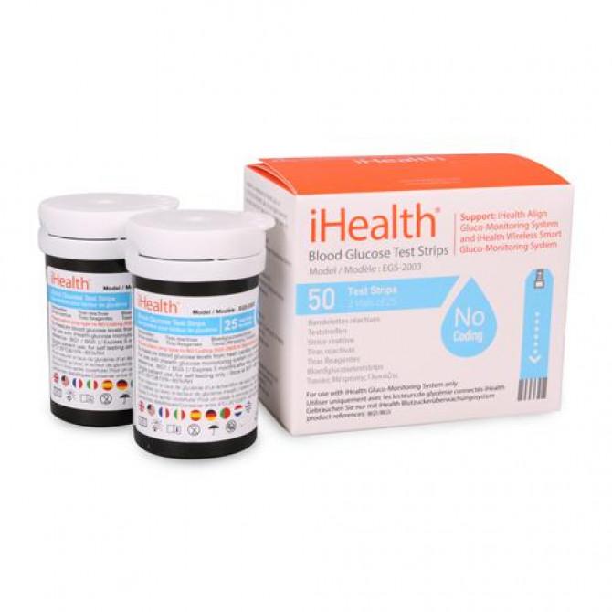 Buy Ihealth Blood Glucose Test Strips 50 Pack Online Chempro Chemists