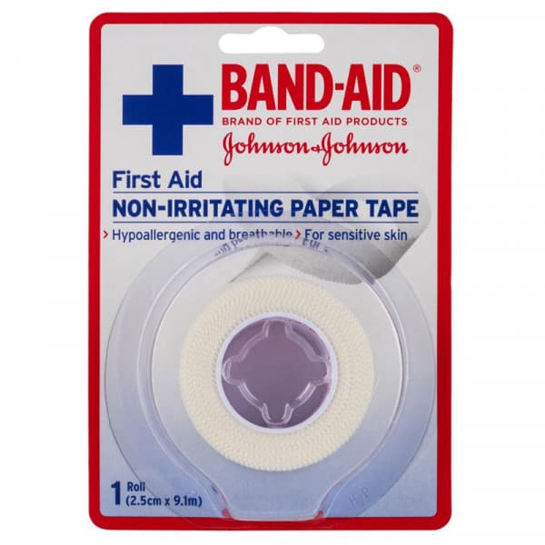 Buy BandAid First Aid NonIrritating Paper Tape 9.1m Online Chempro