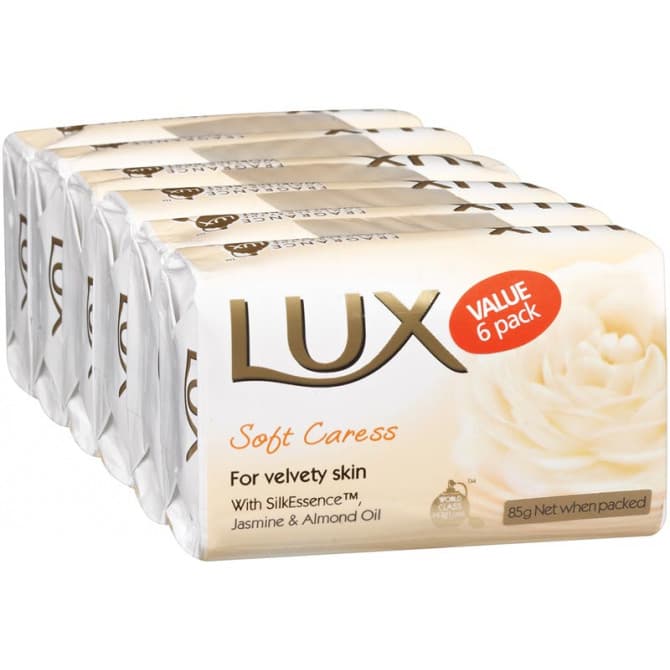 Buy Lux Bath Soap White Soft Caress 6 Pack Online Chempro Chemists