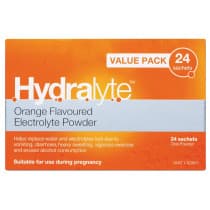 Hydralyte Electrolyte Powder Orange 24 x 4.9g Sachets