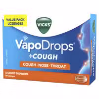 Vicks VapoDrops plus Cough Orange Menthol 36 lozenges