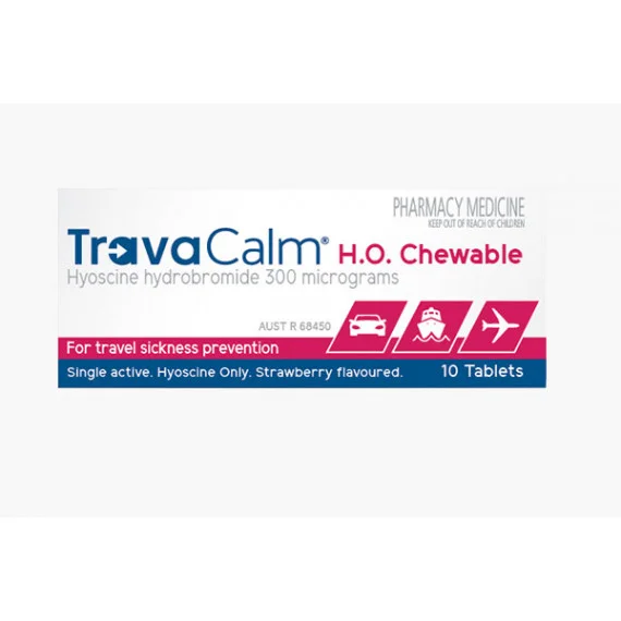 TravaCalm H.O. Chewable 10 Tablets