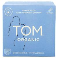 TOM Organic Ultra Thin Pads Overnight Wings 10 Pack