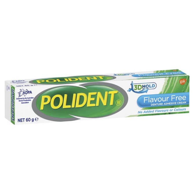 Buy Polident Adhesive Flavour Free 60g Online Chempro Chemists