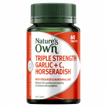 Natures Own Triple Strength Garlic Plus C Horseradish 60 Tablets