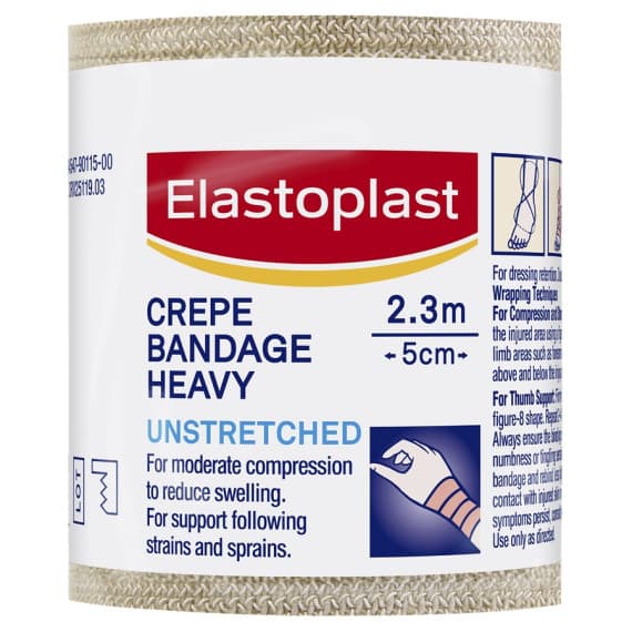Buy Elastoplast Heavy Weight Crepe Bandage 5cm x 2.3m Online Chempro AU