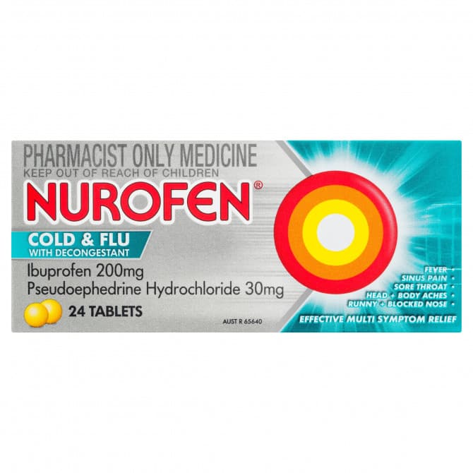 Buy Nurofen Cold and Flu 24 Tablets (S3) Online
