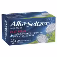 Alka Seltzer Effervescent Tablets Lemon Lime 20 Tablets