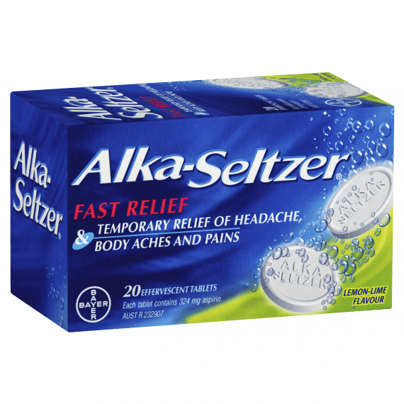 Alka Seltzer Effervescent Tablets Lemon Lime 20 Tablets